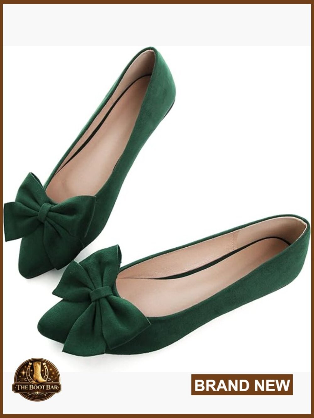 Women's Ballet Flats Slip On Comfortable Dress Shoes Pointed Toe Bow Office